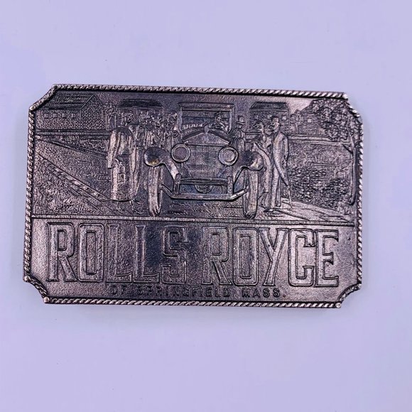 Wyoming Studio Art Works Other - 1970's Rolls Royce of Springfield Mass Belt Buckle by Wyoming Studio Art Works